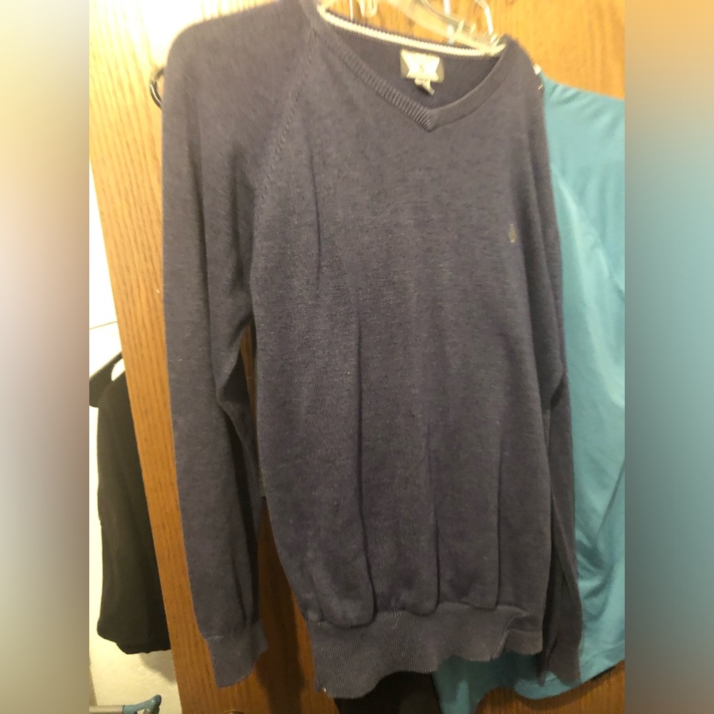Volcom Men's Deep Blue V-Neck Sweater- 35A $25 or $20 w/offer